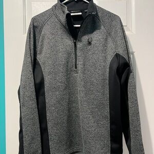 Spyder Grey and Black pullover fleece lined